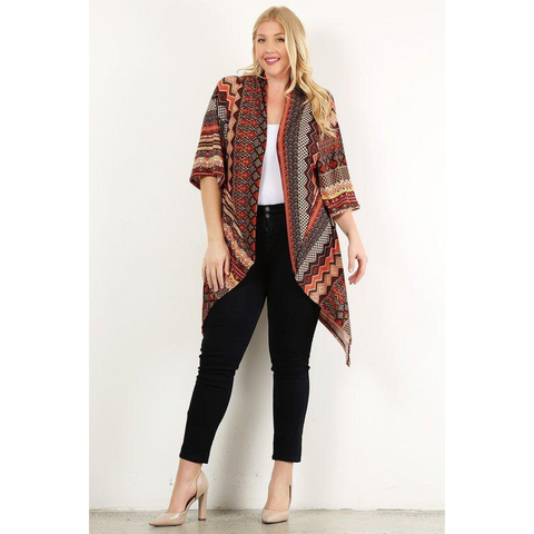 Wrapped in Fall stripes Knit Cardigan - Yourbosslady