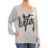 Heather Grey Wifey Graphic Print Top - Yourbosslady