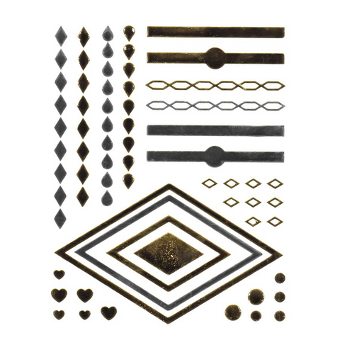 Fancy Gal Silver & Gold Metallic Flash Tattoos - Yourbosslady
