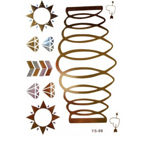 Caribbean honeymoon Silver & Gold Metallic Flash Tattoos - Yourbosslady