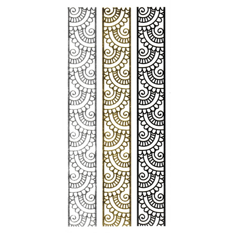 Greek Jewelry Silver & Gold Metallic Flash Tattoos - Yourbosslady