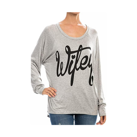 Heather Grey Wifey Graphic Print Top - Yourbosslady