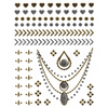 Cleopatra Silver & Gold Metallic Flash Tattoos - Yourbosslady