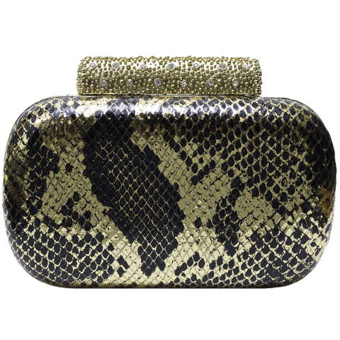 Slither in style Snake Print Clutch - Yourbosslady