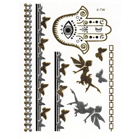 Hamsa Hand of God Metallic Flash Tattoos - Yourbosslady