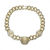 Gold Stainless steel Medusa Medallion statement Choker necklace - Yourbosslady