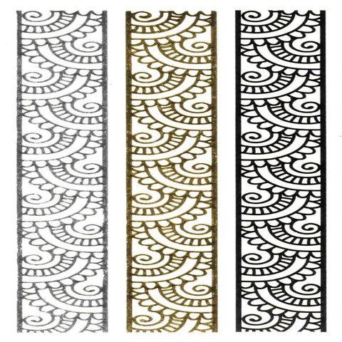 Greek Jewelry Silver & Gold Metallic Flash Tattoos - Yourbosslady