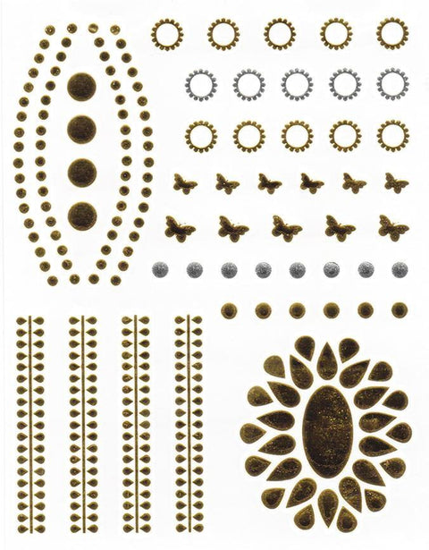 Get that Glow Silver & Gold Metallic Flash Tattoos - Yourbosslady