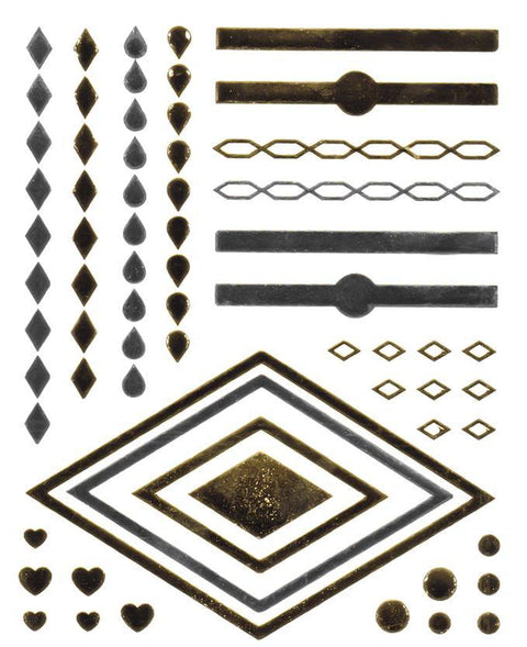 Fancy Gal Silver & Gold Metallic Flash Tattoos - Yourbosslady
