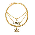Bob Marley I LOVE WEED Leaf Necklace - Yourbosslady