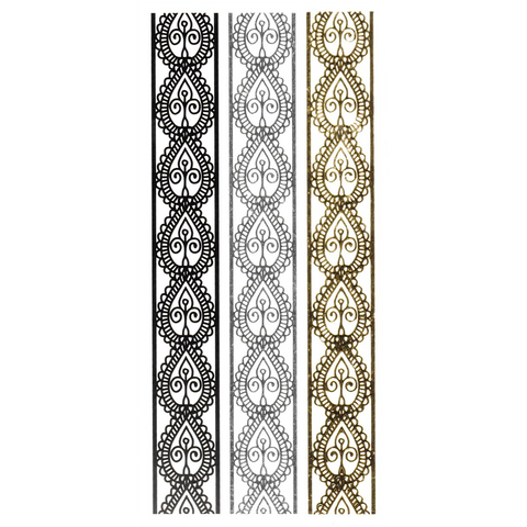 Pretty Woman Silver & Gold Metallic Flash Tattoos - Yourbosslady