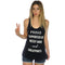 Black Proud Supporter of Messy Hair & Sweatpants Graphic Tank Top - Yourbosslady