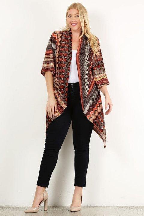 Wrapped in Fall stripes Knit Cardigan - Yourbosslady